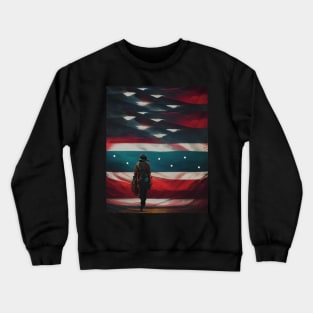 Patriotic American Flag Crewneck Sweatshirt